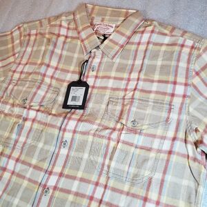 NWT FILSON Men large LIGHTWEIGHT ALASKAN GUIDE SHIRT SHORT SLEEVE KHAKI-TAN BARK